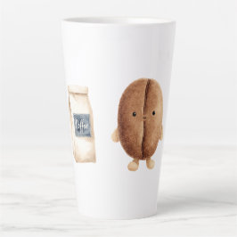 Niedliche Kaffeebohne Milchtasse