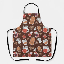 Niedliche Kaffeeliebhaber Koffein Themed Kawaii Mu Schürze