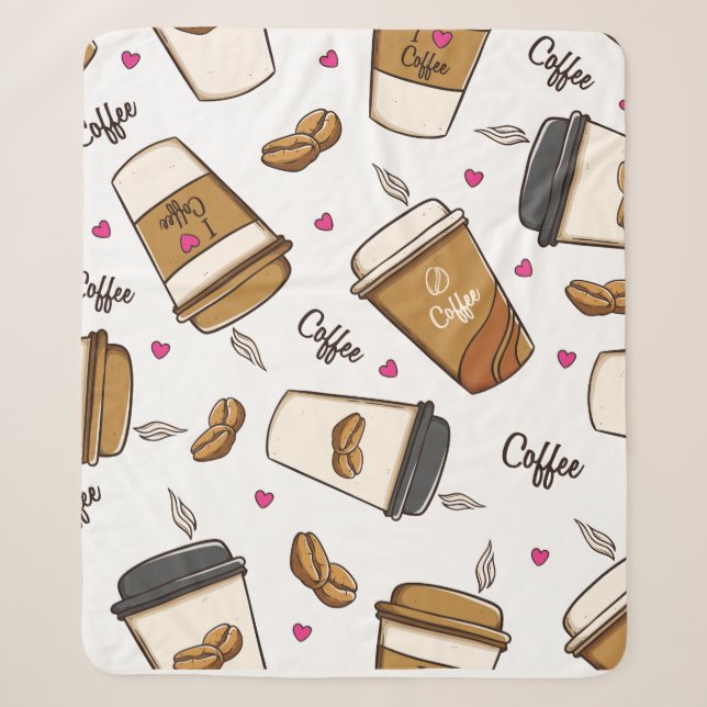 Niedliche Kaffeemaschine Sherpa Blanka Soft & Cosy Sherpadecke (Vorderseite)