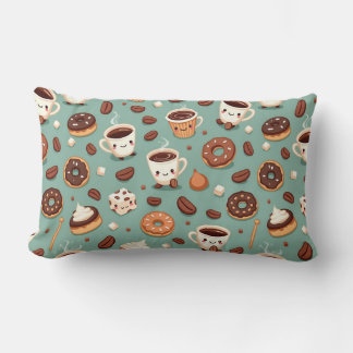 Niedliche Kaffeezeichen Lendenkissen
