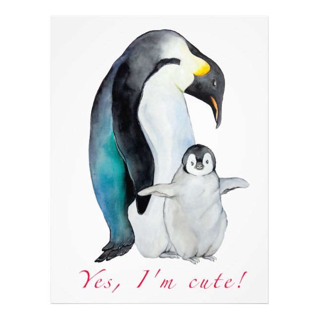 Niedliche Kaiserpinguine Fotodruck (Vorne)