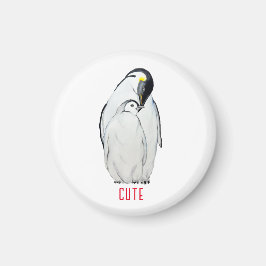 Niedliche Kaiserpinguinfamilie T - Shirt Magnet