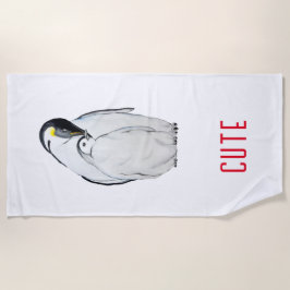 Niedliche Kaiserpinguinfamilie T - Shirt Strandtuch