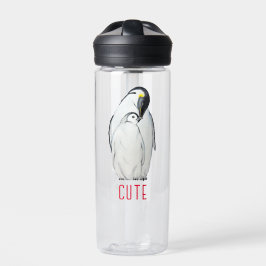 Niedliche Kaiserpinguinfamilie T - Shirt Trinkflasche