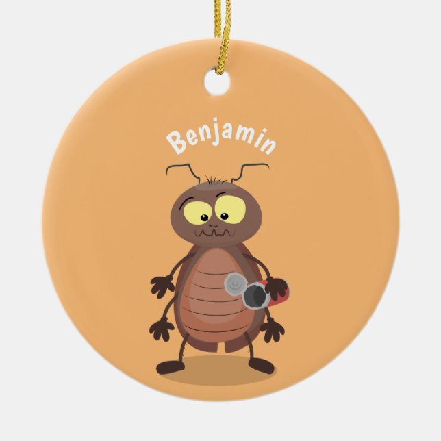 Niedliche Kakerlakenfigur Keramik Ornament (Vorne)