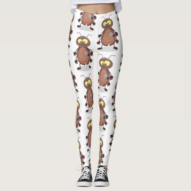 Niedliche Kakerlakenfigur Leggings (Vorderseite)