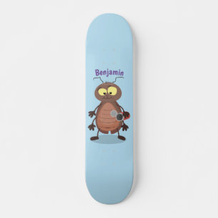 Niedliche Kakerlakenfigur Skateboard