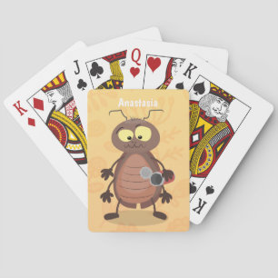 Niedliche Kakerlakenfigur Spielkarten