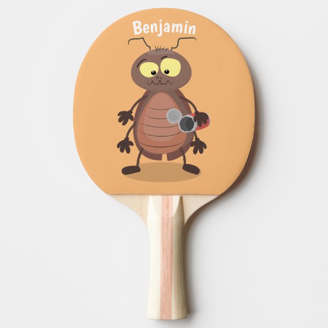 Niedliche Kakerlakenfigur Tischtennis Schläger (Vorderseite)