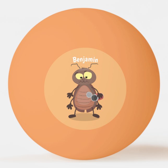 Niedliche Kakerlakenfigur Tischtennisball (Vorderseite)