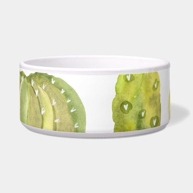 Niedliche Kakteen, Aquarellfarben Nahtlose Dekorat Napf (Vorderseite)
