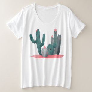 niedliche Kakteen Große Größe T-Shirt
