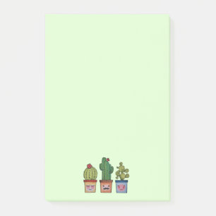 Niedliche Kakteen in Aquarellfarben Post-it Klebezettel