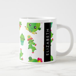 Niedliche Kakteen, Kaktusmuster, Sukkulent, Ihr Na Jumbo-Tasse