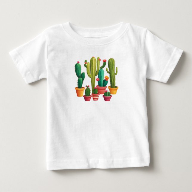 Niedliche Kaktus Baby T-shirt (Vorderseite)