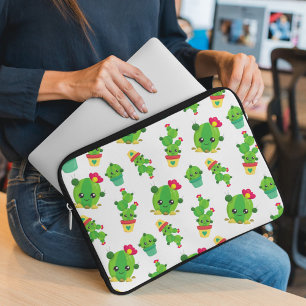 Niedliche Kaktus, grüne Kakteen, Kaktusmuster Laptopschutzhülle