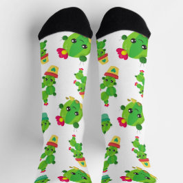 Niedliche Kaktus, grüne Kakteen, Kaktusmuster Socken