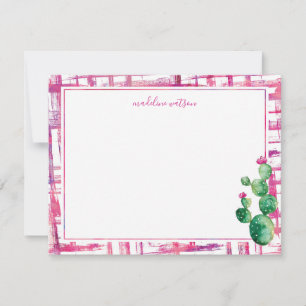 Niedliche Kaktus Personalisiert Stationery Mitteilungskarte