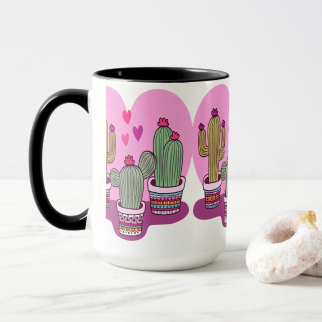 niedliche Kaktus Tasse (Mit Donut)