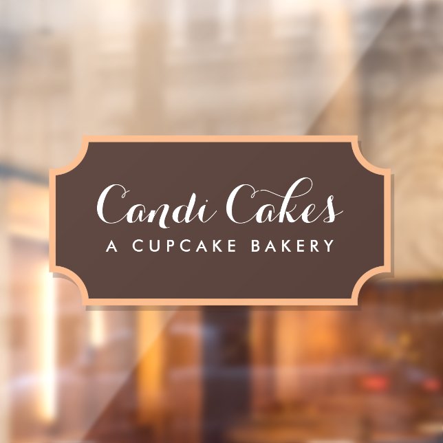 Niedliche Kalligraphie-Bäckerei Fensteraufkleber (Blatt 2)