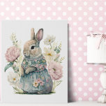 Niedliche Kaninchen Aquarellfarben Imitate Canvas  Künstlicher Leinwanddruck<br><div class="desc">Niedliche Aquarellmädchen Hasen in einem blauen Kleid Kinderzimmer oder kleine Mädchen Zimmer Wanddekor. Nur zu niedlich. Die sanften Pastellfarben sind so süß.</div>