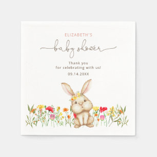 Niedliche Kaninchen Babydusche Napkins Serviette