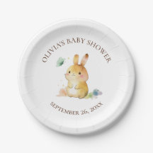 Niedliche Kaninchen Babydusche Neutral Personalisi