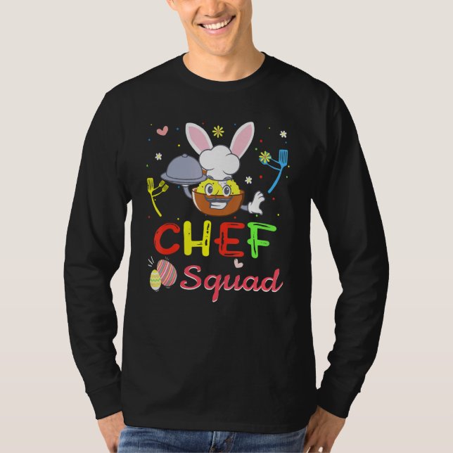 Niedliche Kaninchen Osterfeiertage Koch Squad Bunn T-Shirt (Vorderseite)