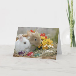 Niedliche Kaninchen Ostern Feiertagskarte