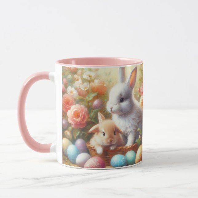 Niedliche Kaninchen Ostern Tasse (Links)