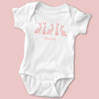 Niedliche Kaninchen Rosa Personalisiert