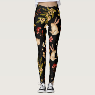 Niedliche Kaninchen: Wasserfarben, handGezeichnet  Leggings