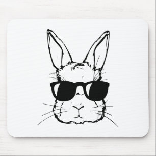 Niedliche Kaninchenfront Gefärbte Krawatte Gles Gi Mousepad