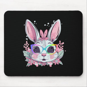 Niedliche Kaninchenfront Gefärbte Krawatte Gles Gi Mousepad