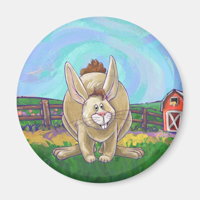 Niedliche Kaninchentierparade Magnet (Vorne)