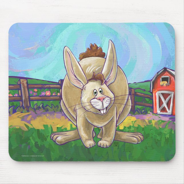 Niedliche Kaninchentierparade Mousepad (Vorne)