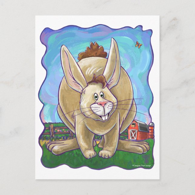 Niedliche Kaninchentierparade Postkarte (Vorderseite)