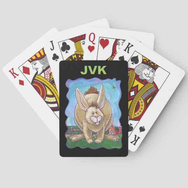 Niedliche Kaninchentierparade Spielkarten (Rückseite)