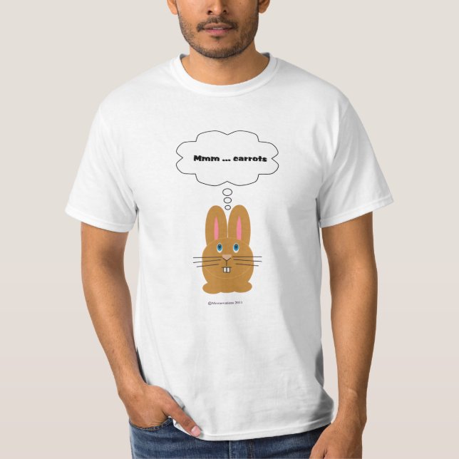 Niedliche Kaninchenträume der Karotten T-Shirt (Vorderseite)