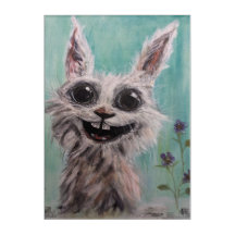 Niedliche Kaninchenwand Art, 10" x 14" Acryldruck