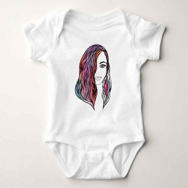 Niedliche Karosserieanzüge mit Bild Baby Strampler (Vorderseite)