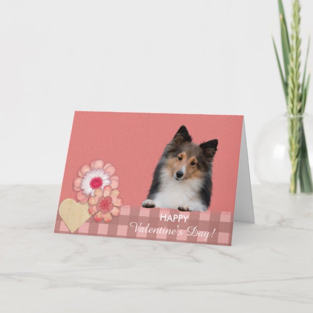 Niedliche Karte des Valentines Hund die (Vorderseite)
