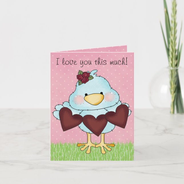 Niedliche Karte des Valentines Tagesfür Kinder (Vorderseite)