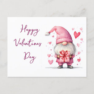 niedliche Karte mit einem rosa Cartoon in Liebe