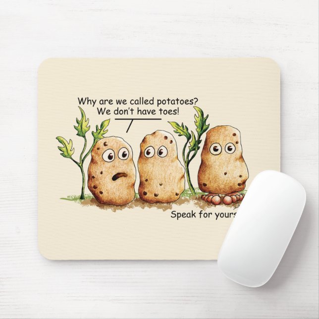 Niedliche Kartoffeln haben Zehen Funny Potato Pun Mousepad (Mit Mouse)