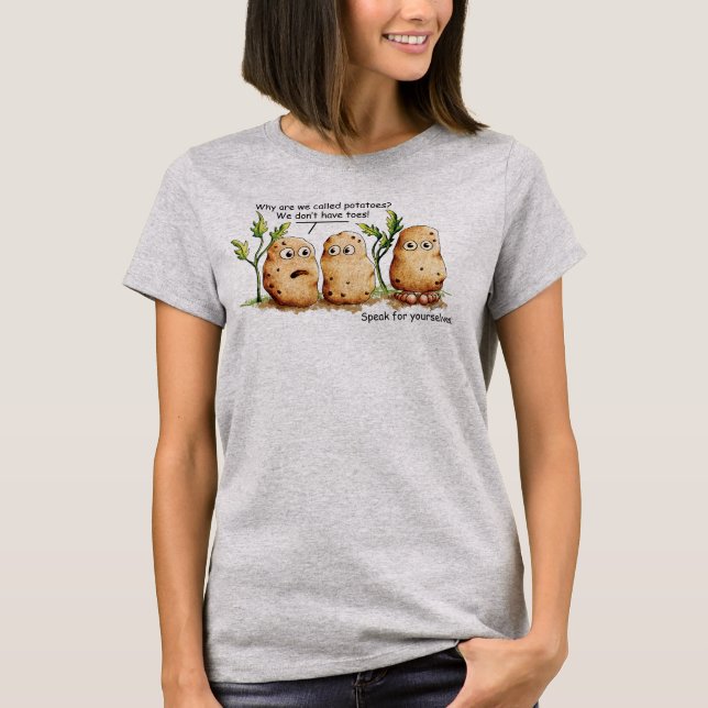 Niedliche Kartoffeln haben Zehen Funny Potato Pun  T-Shirt (Vorderseite)