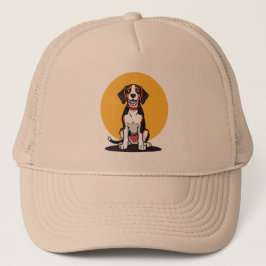 Niedliche Kartoon Dog Illustration Truckerkappe
