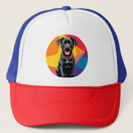 Niedliche Kartoon Dog Illustration Truckerkappe