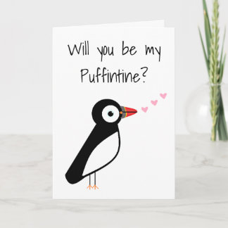 Niedliche Käseskarte Puffintine Valentine Karte