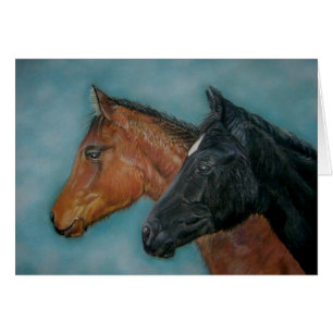 niedliche Kastanienfoulpferde